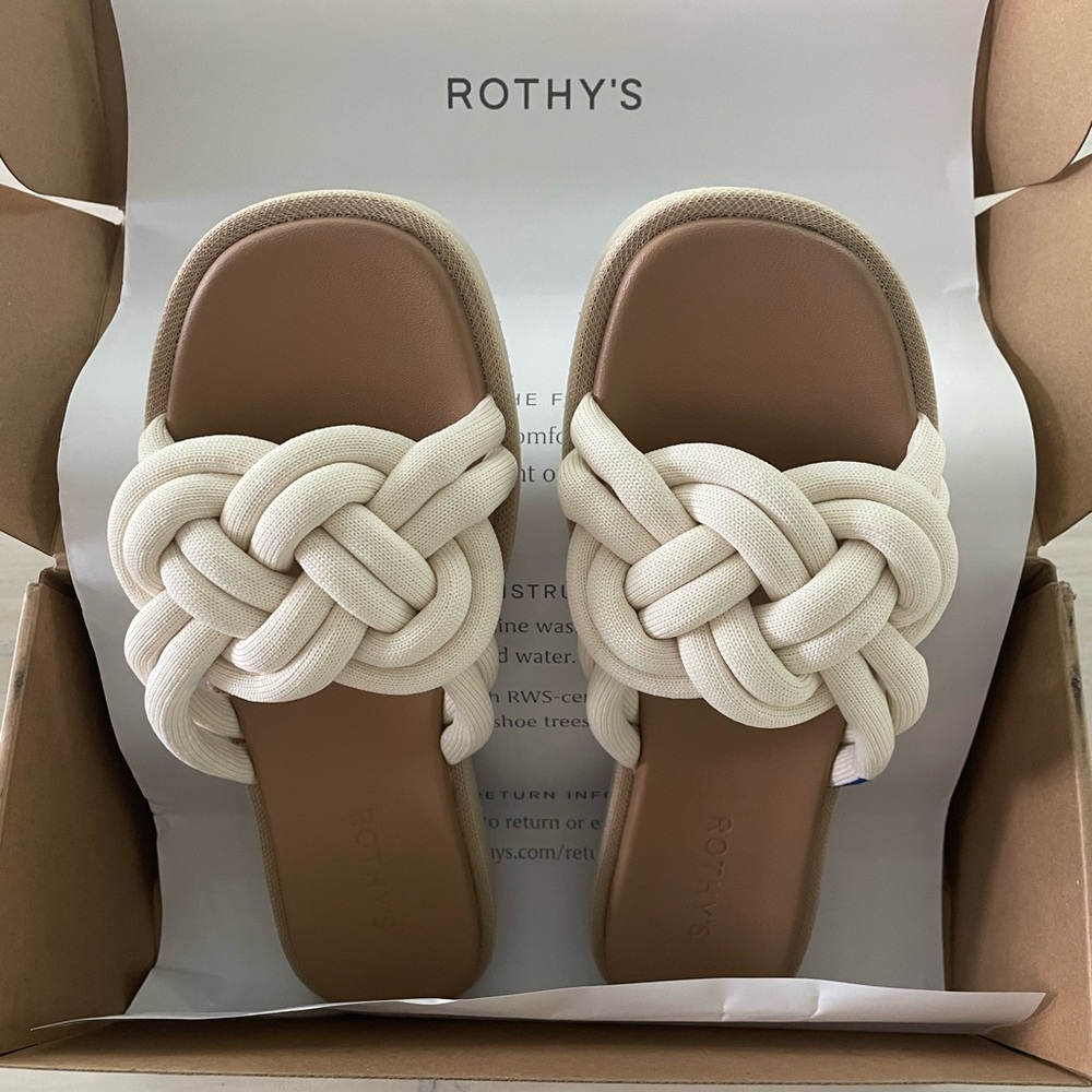 Rothy's Cream Woven Knot Sandals
Brand New, Never Worn